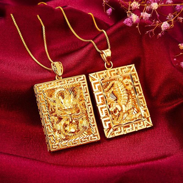 pendant necklaces domineering european and american fashion dragon tiger trendy personality punk gold-plated men's necklace wholesale, Silver
pendant necklaces domineering european and american fashion dragon tiger trendy personality punk gold-plated men's necklace wholesale, Silver