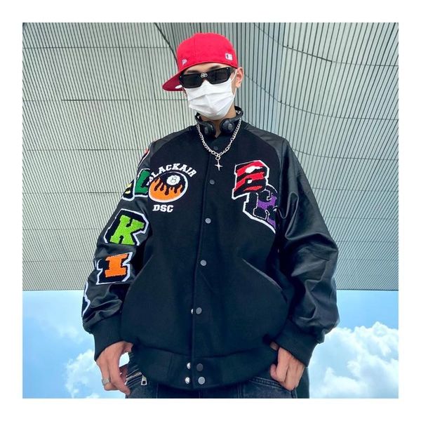 women's jackets hip-hop school team jacket furry billiard patchwork color block bomber streetwear high street baseball jack, Black;brown
women's jackets hip-hop school team jacket furry billiard patchwork color block bomber streetwear high street baseball jack, Black;brown