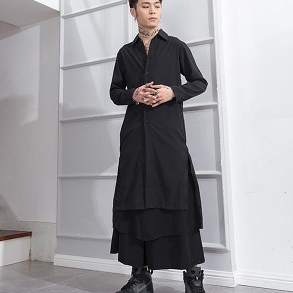men's pants japanese mountain style loose skirt men ins dark layered structure personality small nine point wide leg casual, Black
men's pants japanese mountain style loose skirt men ins dark layered structure personality small nine point wide leg casual, Black