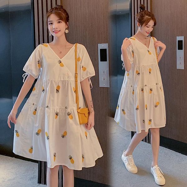 maternity dresses 2021 arrive summer dress woman fruits print large size pregnant v-neck clothing md-02857, White
maternity dresses 2021 arrive summer dress woman fruits print large size pregnant v-neck clothing md-02857, White