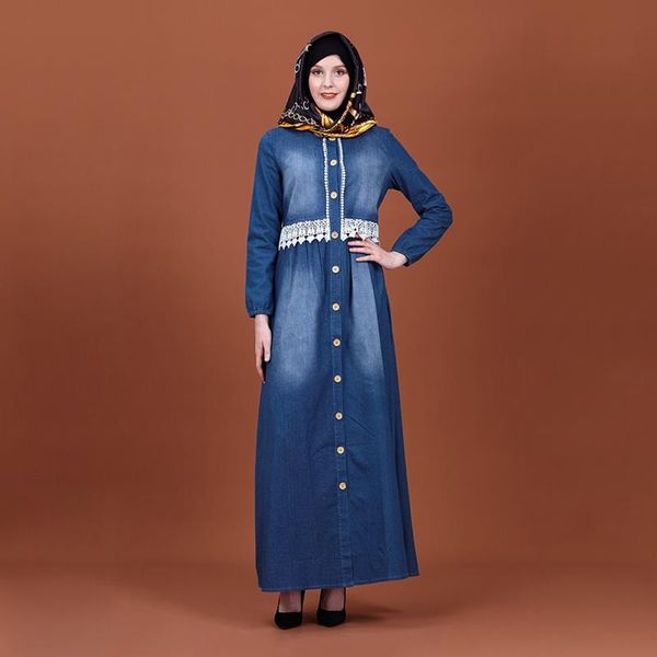 casual dresses dubai muslim lace denim hijab dress women splice a-line slim abaya arab islam loose kaftan middle east islamic clothing, Black;gray
casual dresses dubai muslim lace denim hijab dress women splice a-line slim abaya arab islam loose kaftan middle east islamic clothing, Black;gray