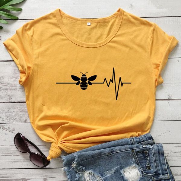 women's t-shirt funny bee heartbeat 100% cotton cute beekeeper gift tshirt aesthetic women hipster graphic tee shirt top, White
women's t-shirt funny bee heartbeat 100% cotton cute beekeeper gift tshirt aesthetic women hipster graphic tee shirt top, White