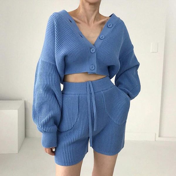 women's tracksuits korean version of the early spring v-neck single-breasted short knitted cardigan + high waist casual double pocket s, Gray
women's tracksuits korean version of the early spring v-neck single-breasted short knitted cardigan + high waist casual double pocket s, Gray