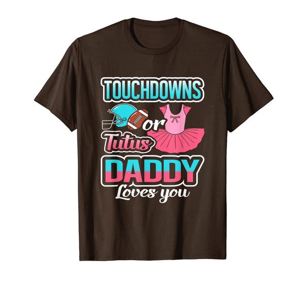 touchdowns or tutus daddy loves you gender reveal baby gift t-shirt, White;black
touchdowns or tutus daddy loves you gender reveal baby gift t-shirt, White;black