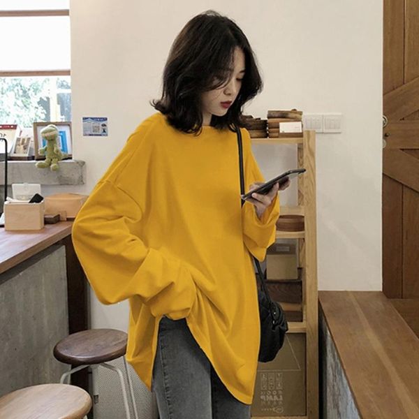 women's t-shirt 2021 spring solid simple oversized tshirt harajuku long t shirt women kawaii t-shirts 90s white yellow sleeve
women's t-shirt 2021 spring solid simple oversized tshirt harajuku long t shirt women kawaii t-shirts 90s white yellow sleeve