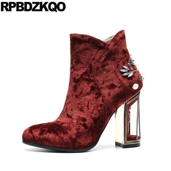 boots shoes metal heel big size velvet rhinestone pointed toe wine red chunky high 10 women wedding crossdresser diamond booties, Black
boots shoes metal heel big size velvet rhinestone pointed toe wine red chunky high 10 women wedding crossdresser diamond booties, Black