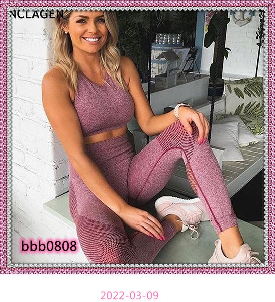 nclagen knitting seamless yoga suit women two-piece set stretchy gym sport workout running push-up athletic crop leggings y200422, Gray
nclagen knitting seamless yoga suit women two-piece set stretchy gym sport workout running push-up athletic crop leggings y200422, Gray