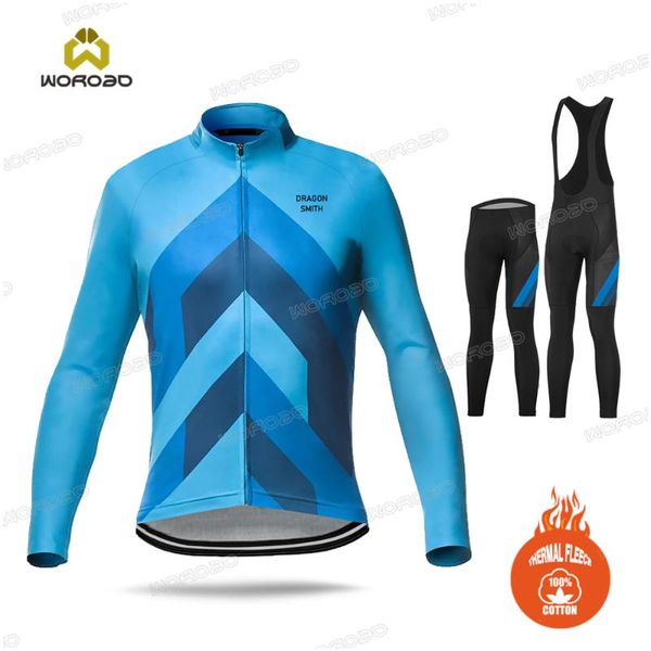 racing sets men cycling thermal clothing set malliot invierno hombre mountain bike mtb bicycle long sleeve jersey outdoor, Black;blue 
racing sets men cycling thermal clothing set malliot invierno hombre mountain bike mtb bicycle long sleeve jersey outdoor, Black;blue