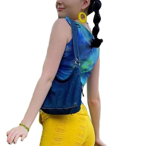 women's tanks & camis 2021 y2k women close-fitting vest, blue tie-dyed printed pattern round collar crop fashion clothes, White
women's tanks & camis 2021 y2k women close-fitting vest, blue tie-dyed printed pattern round collar crop fashion clothes, White