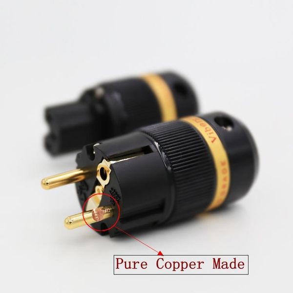 smart power plugs viborg ve501g+vf501g 99.99% pure copper 24k gold plated schuko plug connector iec female diy mains cord cable
smart power plugs viborg ve501g+vf501g 99.99% pure copper 24k gold plated schuko plug connector iec female diy mains cord cable