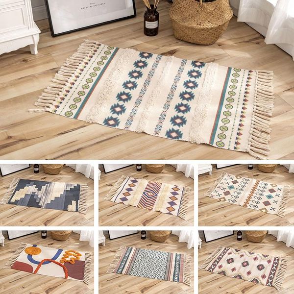 carpets retro bohemian hand woven cotton linen carpet morocco printed area rugs tufted tassels with rug bath doormat
carpets retro bohemian hand woven cotton linen carpet morocco printed area rugs tufted tassels with rug bath doormat