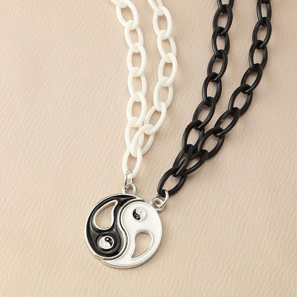 pendant necklaces punk tai chi couple for women men lovers friend hip hop link chain yin yang necklace fashion jewelry gift, Silver
pendant necklaces punk tai chi couple for women men lovers friend hip hop link chain yin yang necklace fashion jewelry gift, Silver