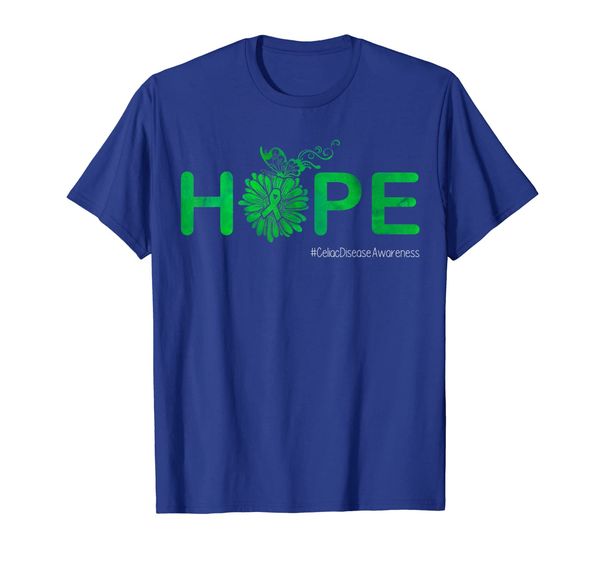 hope butterfly ribbon celiac disease awareness tshirt gifts, White;black
