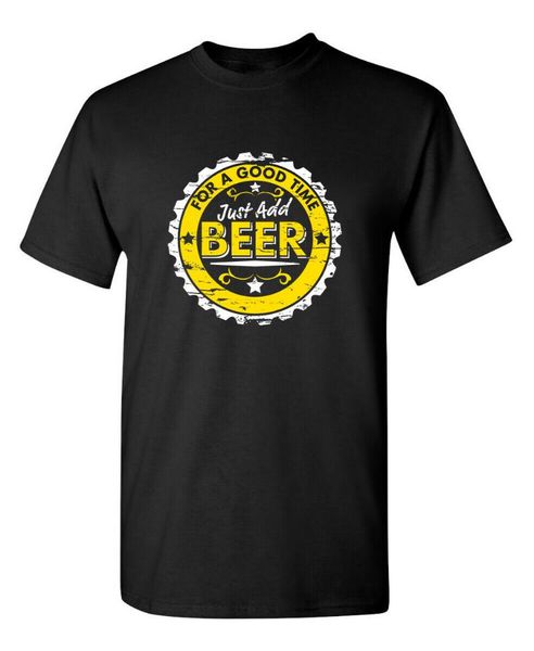 men's t-shirts just add beer sarcastic novelty gift humor heavy duty funny t shirt, White;black
men's t-shirts just add beer sarcastic novelty gift humor heavy duty funny t shirt, White;black