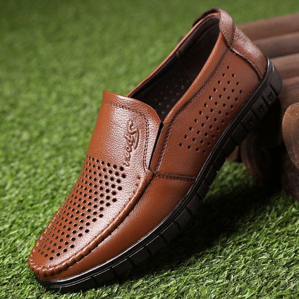 sandals summer mens shoes new hollow-out leather shoes mens soft bottom air-permeable leisure cowskin business leather shoes, Black;white
sandals summer mens shoes new hollow-out leather shoes mens soft bottom air-permeable leisure cowskin business leather shoes, Black;white