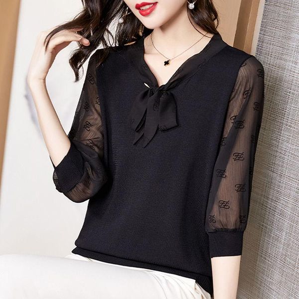women's blouses & shirts women chiffon spring summer solid color half sleeve v-neck elegant loose bowknot blusas mm1284, White
women's blouses & shirts women chiffon spring summer solid color half sleeve v-neck elegant loose bowknot blusas mm1284, White