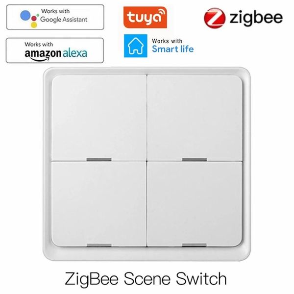 smart home control 4 gang tuya zigbee wireless panel switch battery power life app automation scenario one-key linkage
smart home control 4 gang tuya zigbee wireless panel switch battery power life app automation scenario one-key linkage