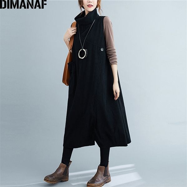 plus size women dress vinatge vestidos sleeveless corduroy thick female lady casual loose turtleneck winter autumn 210531, Black;gray
plus size women dress vinatge vestidos sleeveless corduroy thick female lady casual loose turtleneck winter autumn 210531, Black;gray