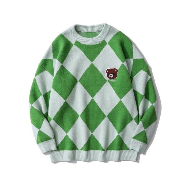 women's sweaters 2021 long sleeve vintage argyle knitted winter clothes women oversized sweater clothing streetwear sweatshirts, White;black
women's sweaters 2021 long sleeve vintage argyle knitted winter clothes women oversized sweater clothing streetwear sweatshirts, White;black