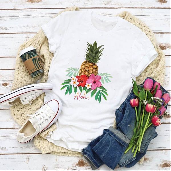 women graphic pineapple flower print holiday fruit summer t shirt lady clothes womens clothing tee female t shirt, White
women graphic pineapple flower print holiday fruit summer t shirt lady clothes womens clothing tee female t shirt, White