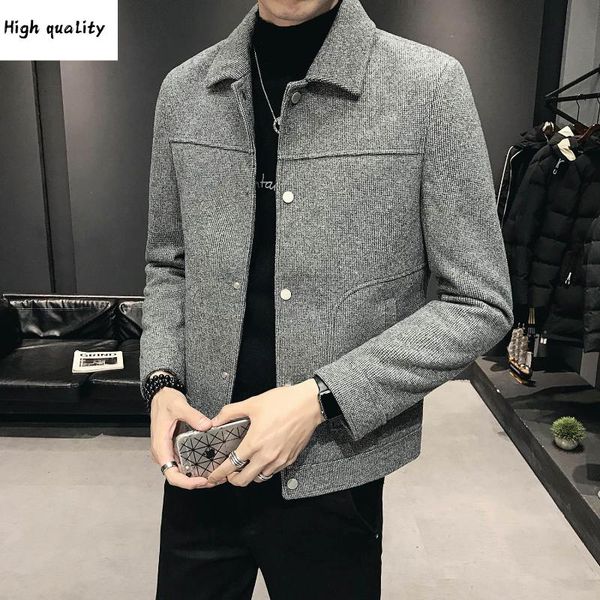 slim korean men's worsted coat woolen short coat jacket thousand bird case fashion young hairdresser, Black
slim korean men's worsted coat woolen short coat jacket thousand bird case fashion young hairdresser, Black