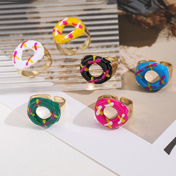 cluster rings zovoli color metal circle open korean cute enamel donuts adjustable opening wonderful choice for women jewelry 2021, Golden;silver
cluster rings zovoli color metal circle open korean cute enamel donuts adjustable opening wonderful choice for women jewelry 2021, Golden;silver