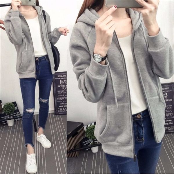 2021 new women solid color long sleeve autumn winter warm zipper hooded sweatshirt casual loose oversized hoodies vf0g, White;black
2021 new women solid color long sleeve autumn winter warm zipper hooded sweatshirt casual loose oversized hoodies vf0g, White;black