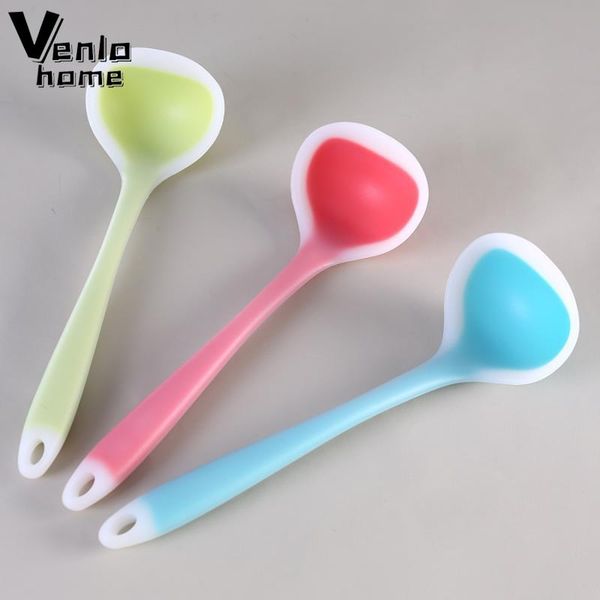 spoons venlohome 1pcs silicone soup translucent flexible scoop heat-resistant non-stick utensil long handle round
spoons venlohome 1pcs silicone soup translucent flexible scoop heat-resistant non-stick utensil long handle round