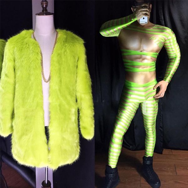 stage wear fluorescent yellow green faux fur coat 3d bundled jumpsuit male nightclub bar dj suits gogo dance costume rave clothes xs2584, Black;red
stage wear fluorescent yellow green faux fur coat 3d bundled jumpsuit male nightclub bar dj suits gogo dance costume rave clothes xs2584, Black;red