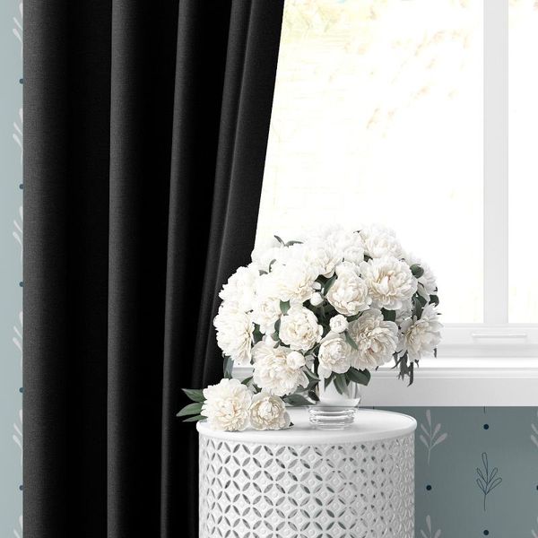 blackout black 100% real blackout background curtain - light proof, heat blocking, noise reducing (code:16475)
blackout black 100% real blackout background curtain - light proof, heat blocking, noise reducing (code:16475)