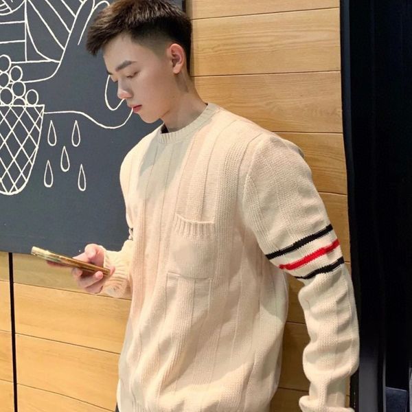 designed sweatshirt beige knitted sweater mens womens pullover vertical stripe sweaters autumn winter gentle soft -2xl 14761, White;black
designed sweatshirt beige knitted sweater mens womens pullover vertical stripe sweaters autumn winter gentle soft -2xl 14761, White;black