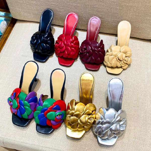 slippers for women high-end handmade custom real leather flowers shoes outdoor banquet party high-heeled open toe, Black
slippers for women high-end handmade custom real leather flowers shoes outdoor banquet party high-heeled open toe, Black