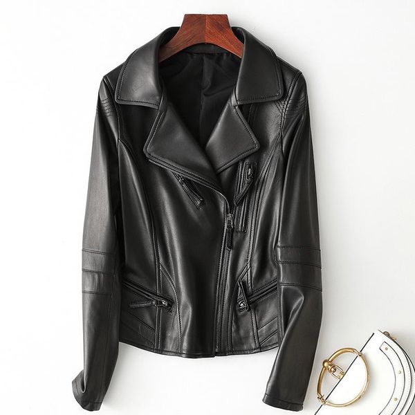 women's leather & faux women genuine 2021 black slim natural sheep jacket motorcycle biker ladies coat outerwear autumn clothes
women's leather & faux women genuine 2021 black slim natural sheep jacket motorcycle biker ladies coat outerwear autumn clothes
