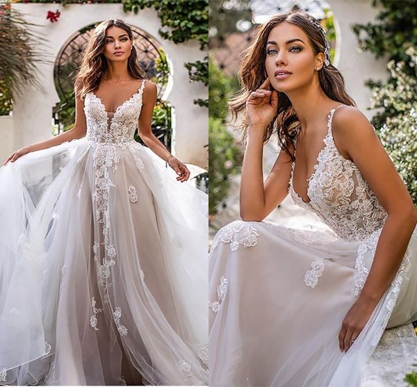 2021 new a line es 3d flowers spaghetti strap bride backless princess long boho wedding gown vestidos de noiva 5av2, White
2021 new a line es 3d flowers spaghetti strap bride backless princess long boho wedding gown vestidos de noiva 5av2, White