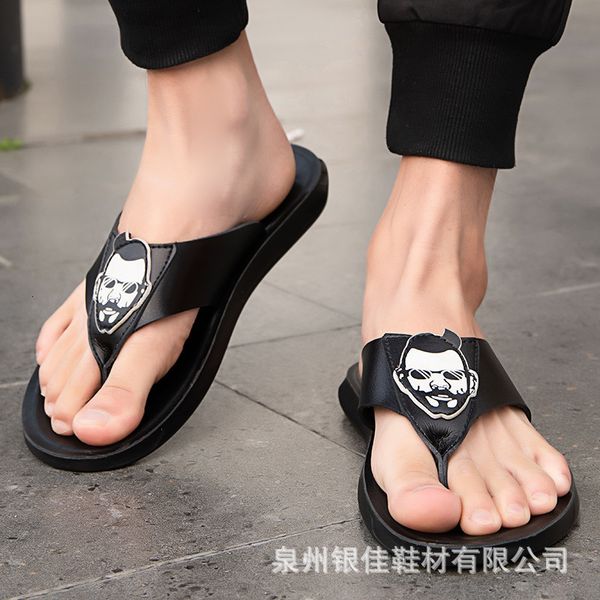 super slippers summer slippers men's fiber leather casual soft soled beach shoes bocken trend a11006 9qcy, Black
super slippers summer slippers men's fiber leather casual soft soled beach shoes bocken trend a11006 9qcy, Black
