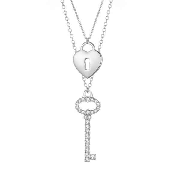 chokers heart lock crystal key pendant necklace set for women gold color chains layered choker fashion female jewelry, Golden;silver
chokers heart lock crystal key pendant necklace set for women gold color chains layered choker fashion female jewelry, Golden;silver