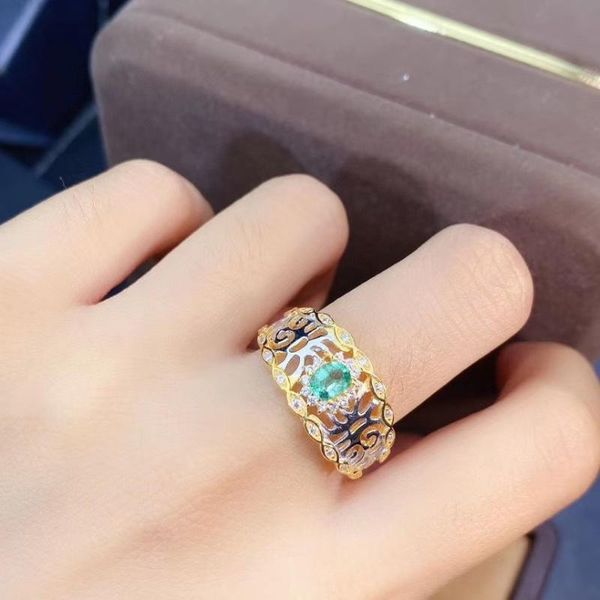 cluster rings coming natural and real emerald ring 925 sterling silver fine jewelry, Golden;silver
cluster rings coming natural and real emerald ring 925 sterling silver fine jewelry, Golden;silver