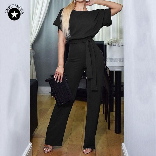 women's jumpsuits & rompers fashion long jumpsuit 2021 women short sleeve wide leg with belt elegant office ladies work overalls plus s, Black;white
women's jumpsuits & rompers fashion long jumpsuit 2021 women short sleeve wide leg with belt elegant office ladies work overalls plus s, Black;white