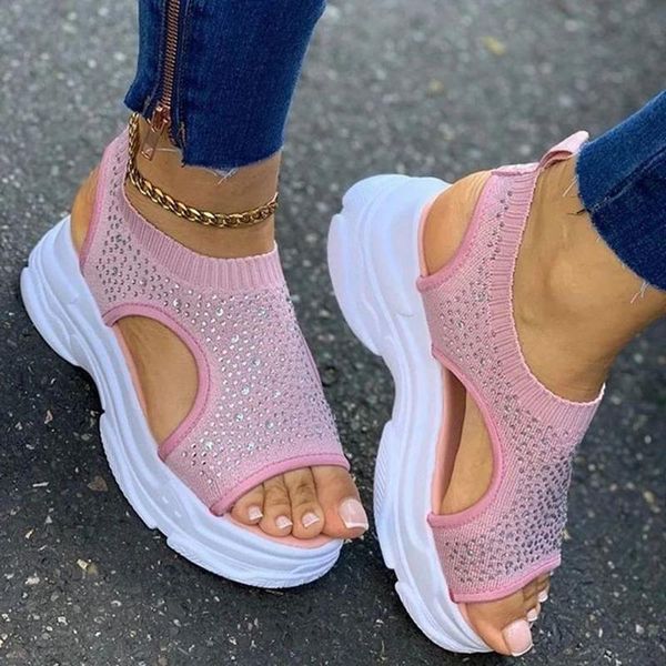sandals lucyever summer wedge women fashion rhinestone casual comfortable sneakers sandalias woman platform ladies sports shoes, Black
sandals lucyever summer wedge women fashion rhinestone casual comfortable sneakers sandalias woman platform ladies sports shoes, Black