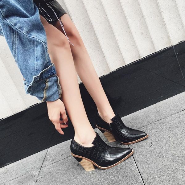 boots 2021 snake print women shoes retro high heel ankle female block mid heels casual western botas mujer booties plus size 45, Black
boots 2021 snake print women shoes retro high heel ankle female block mid heels casual western botas mujer booties plus size 45, Black