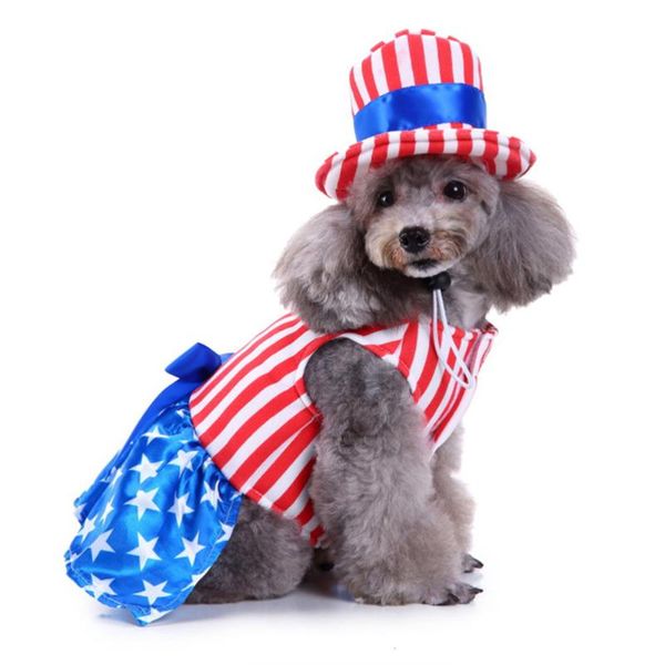 dog costume usa flag style pet stripes clothes with hat for independece day or memorial day - size (girl)
dog costume usa flag style pet stripes clothes with hat for independece day or memorial day - size (girl)