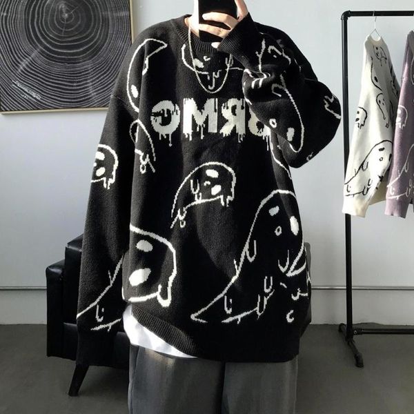 men's sweaters harajuku japan men fashion clothing long sleeve oversized sweater black pullover jumper streetwear clothes, White;black
men's sweaters harajuku japan men fashion clothing long sleeve oversized sweater black pullover jumper streetwear clothes, White;black