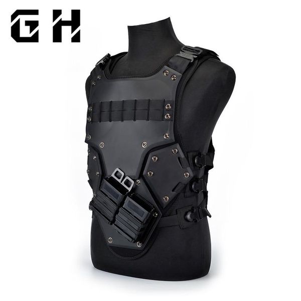 men's vests drop tactical vest men camouflage live cs equipment army fan, Black;white
men's vests drop tactical vest men camouflage live cs equipment army fan, Black;white