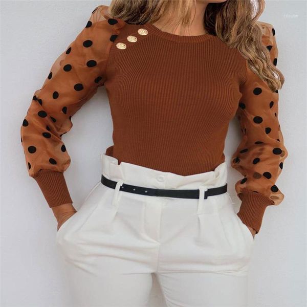 autumn clothing women sweater fashion pullover stitching gauze dot slim bubble sleeves ladies all-match high grade women's sweaters, White;black
autumn clothing women sweater fashion pullover stitching gauze dot slim bubble sleeves ladies all-match high grade women's sweaters, White;black