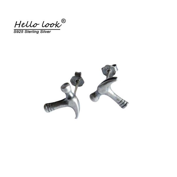 stud hellolook 925 sterling silver punk vintage hammer earrings personalized jewelry for cool men women, Golden;silver
stud hellolook 925 sterling silver punk vintage hammer earrings personalized jewelry for cool men women, Golden;silver