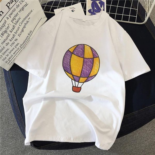summer new funny air balloon beautiful t-shirt printed chic harajuku neck casual retro women's fashion t-shirt, White
summer new funny air balloon beautiful t-shirt printed chic harajuku neck casual retro women's fashion t-shirt, White