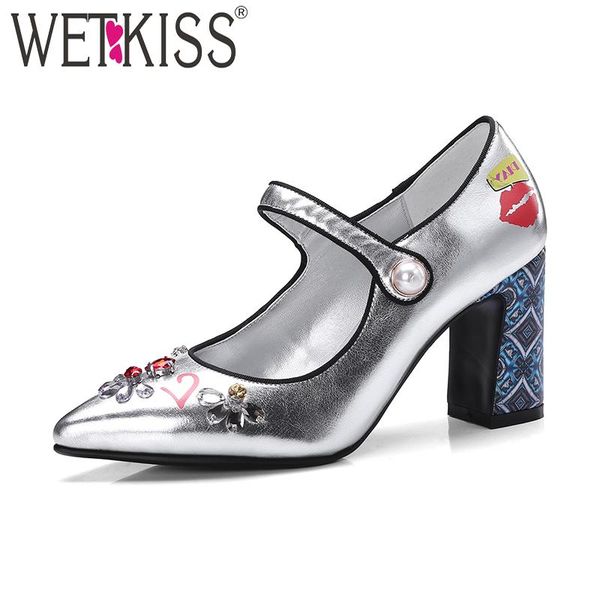 dress shoes wetkiss 2021 mary jane high heels women pumps buckle crystal pointed toe square printing footwear spring party, Black
dress shoes wetkiss 2021 mary jane high heels women pumps buckle crystal pointed toe square printing footwear spring party, Black
