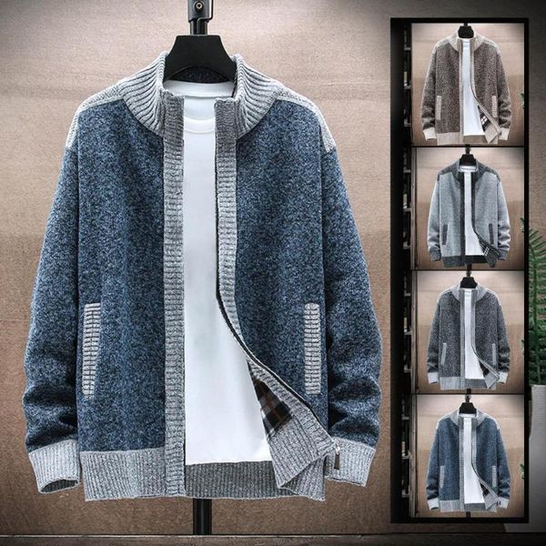 men's jackets 60%men coat stand collar contrast colors casual long sleeve patchwork cardigan winter jacket for daily wear, Black;brown
men's jackets 60%men coat stand collar contrast colors casual long sleeve patchwork cardigan winter jacket for daily wear, Black;brown