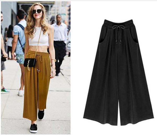women's pants & capris zogaa women wide leg streetwear summer loose comfort solid bell bottom plus size casual sweatpants, Black;white
women's pants & capris zogaa women wide leg streetwear summer loose comfort solid bell bottom plus size casual sweatpants, Black;white