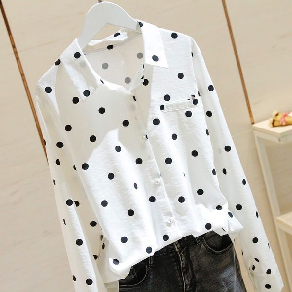 casual loose female shirts 2021 spring new fashion collar plus size polka dot shirt streetwear 315 9xb8, White;black
casual loose female shirts 2021 spring new fashion collar plus size polka dot shirt streetwear 315 9xb8, White;black